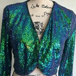 Belle Poque Elegant Retro Sequined Cropped Open Cardigan Jacket Size Medium NWT Photo 2