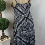 Venus Black & White Print Metal Embellished Sleeveless Mini Dress L Photo 1