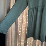 Sonoma  Green Maternity Drapey Empire Waist Long Sleeve Shirt Size Large Photo 7