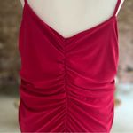 Club L London Red Ruched Bodycon Midi Dress NWT 16 Photo 9