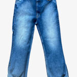 3x1 Empire Crop Flare High Waist Med Wash Blue Jeans Sz 30 Photo 0