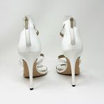 tamara mellon Frontline Clear Strappy Open Toe Stiletto High Heels Shoes White Photo 3