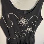 Vintage PG Collections Ginger Bort Jumpsuit Black White Embroidered Photo 2