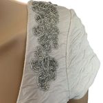 Free People Bringing Sexy Back Champagne Sparkly Textured Bodycon Mini Dress Photo 3