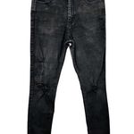 Hollister Crop High Rise Distressed Skinny Black Wash Denim Jeans Photo 0