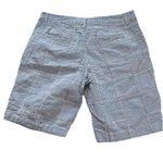 LL Bean Blue Patchwork Seersucker Favorite Fit Cotton Bermuda Shorts Size 6 Photo 5