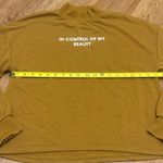 ZARA Medium Dark Mustard Yellow Long Sleeve Mock Neck Pullover Shirt Sweatshirt Photo 5