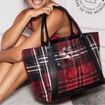 Victoria's Secret  Limited Edition Black Friday Red Plaid Tote Large Photo 1