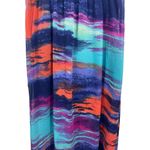 Triple Heart High Low Midi Sleeveless Tie Dye Flowy Dress S boho Photo 5