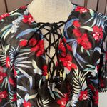 Tommy Bahama Midnight Orchid lace-up tunic coverup Photo 4