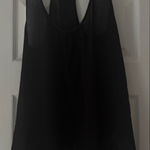 Johnny Was  Semi-Sheer Black Tank With Blue Embroidery‎ Cupro Rayon Size XS EUC Photo 0