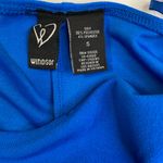 Windsor  Long Dress High Slit Royal Blue Wrap Front‎ Ruched on Side Size Small Photo 2