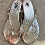 Guess Women's Silver gold Flip Flops Y2K 8 Photo 3
