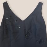 Alexandra Dillon Black Y2K Floral Minimalist Gothic A Line Midi Dress Size 6 Photo 2