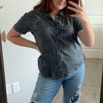 Hugo Boss BOSS Gray Printed Button Down Top Photo 1