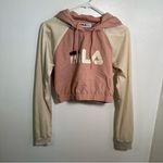 FILA Isha Crop Hoodie Jumper Training Top Misty Rose M Photo 2