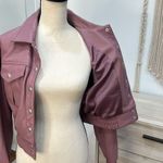 BLANK NYC NWT Drop Shoulder PU Moto Crop Jacket in Chilled Wine size Small Photo 7