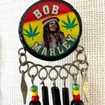Vintage BOB MARLEY Reggae long drop beaded earrings Photo 1