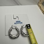 Urban Outfitters Chunky Silver Tone Pierced Hoop Earrings NWT $20 Photo 3
