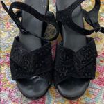 Mere black suede wedges with nail heads Size 10 Photo 1