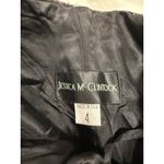 Jessica McClintock Vintage Strapless Dress 4 Black Gold Floral Brocade midi Photo 5