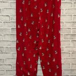 Loft Women’s sleep pajama bottoms red with dogs frenchies bulldogs print M Photo 1
