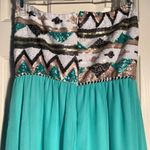 Strapless Sequin Mint Green Dress Mardi Gras Size L Photo 13
