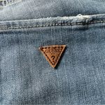 Guess Sexy Curve Distressed Cropped Skinny Jeans in Denim Blue - Size 31 Photo 10