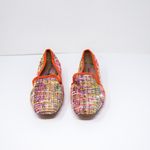 NEW Michele Lopriore Elyse Pointy Loafer Multicolor Orange Melange Flat Shoes 8 Photo 1