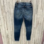 Kancan High Rise Ankle Skinny Stretch Jean Frayed Hem Dark Wash 5/26 Blue Photo 4