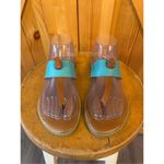 Seven7  Sandals Womens 8 Casual Slip On TStrap  Flats NAV01 Photo 1