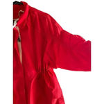 Fabletics  Womens Red 1/2 Zip Nylon Ruched Sleeves Sporty Danielle Jacket Size M Photo 2