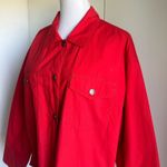 Liz Claiborne VTG Womens Red Barn Jacket Size Medkium Fisherman core Fall Photo 7