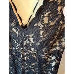 Connected Apparel  Sleeveless Plunge V-Neck Lace Maxi Dress Black Women's Size 14 Photo 3