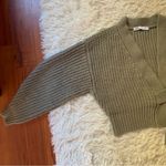 ZARA Knit Wrap Tie Cropped Cardigan Sweater Photo 8