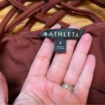 Athleta hyper focused bra dress in powervita in dried cinnamon brown size small Photo 5