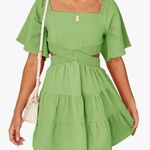 Amazon Short Sleeve Square Neck Cutout Mini Dress Photo 0