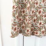 Gap Vintage Y2K Floral Hibiscus Print Silk Stretch Band Slip Skirt Size 8 Lined Photo 2
