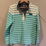 L.L.Bean  Womens Striped Green White Top Size Small Photo 0