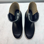 Tory Burch NEW  Hurricane Rain Boots Size 7 Black White Olive Green Wellington Photo 9