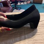 Eileen Fisher Black Knit Mesh Pointed Toe Flats Comfort Professional Shoes Photo 4