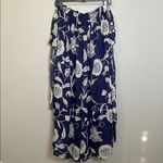Anthropologie Blue Floral Casual Beach Wrap Pant Size Medium Photo 4