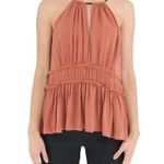 CINQ A SEPT Lotus Halter Top In Blush Pink Photo 4