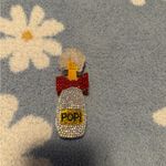 Glittering Champagne 🍾 Silver and Red Hair Clip Photo 1