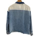 Boutique Women’s S Patch Together Denim‎ Trucker Jacket Blue Acid Wash Oversized Photo 7