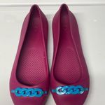 Crocs  Women’s Size 10 Slip On Comfort Shoes Pink/Blue Horse Bit Chain Design Photo 0