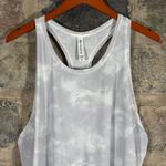 Athleta 2X Tank Top White Gray Cloud Print Racerback Athletic Workout Photo 5