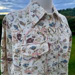 Solitaire Anthropologie Eyelet Floral Jean Jacket Cropped Size S Photo 11