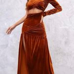 Boutique Rust Velvet Dress Photo 0