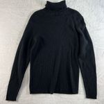 Gap Vtg XL Ribbed Turtleneck Sweater Y2K Black Long Sleeve Pullover Women's Photo 5